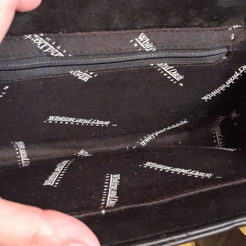Whiting And Davis International Black Metal Purse